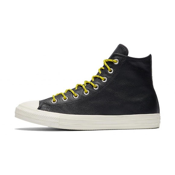 converse leather yellow